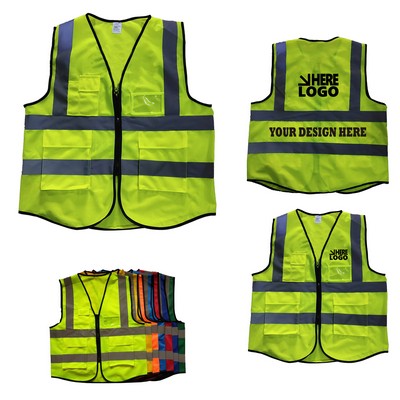 Reflective Safety Vest With Pockets