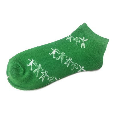 Bamboo Low Cut Ankle Socks w/Knitted Logo