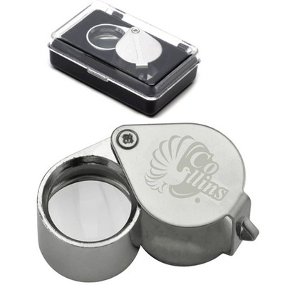 10x18mm Chrome Round Body Jewelers Loupe in Plastic Storage Box