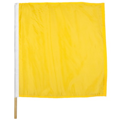 30" x 30" Caution Polyester Motorcycle Racing Flag