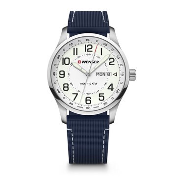 Swiss Army Attitude White Dial, Blue Silicone Strap Large