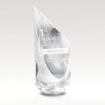 Crystal Pillar Award 6" Quasar