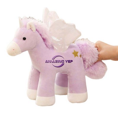 Plush Tech Buddy Unicorn With Moving Wings