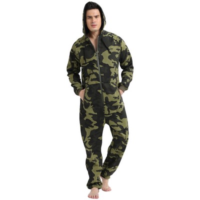 Men's Camouflage Hoodie Onesie