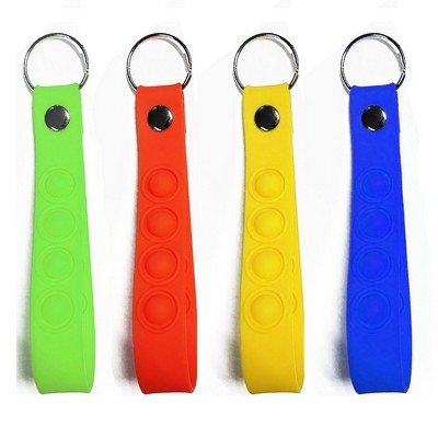 Push Popper Bubble Wristband Keychain