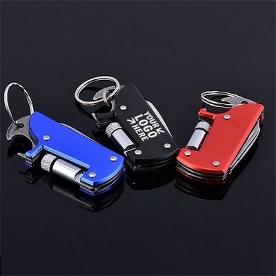 Custom Multi Functional Tools Keychain with knife and torch