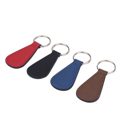 Water Drop Shaped PU Keychain