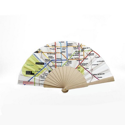 Wooden Full Printing Folding Hand Fan