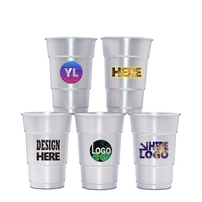 16oz Aluminum Cup Full-color-imprint MOQ500pcs