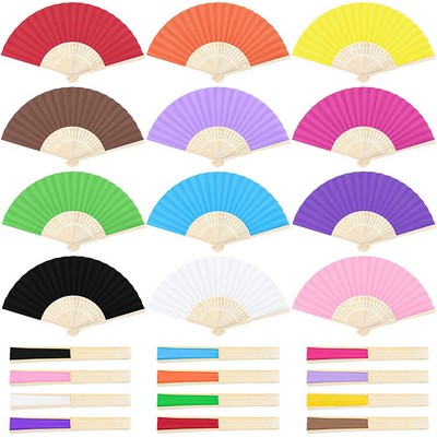 Full Color Imprint Folding Bamboo Hand Fan