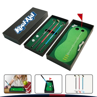 Mini Desktop Golf Ball Gift Pen Set