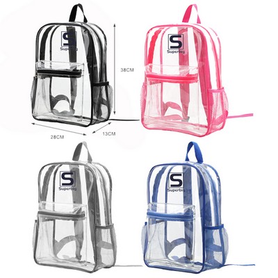 Pocket Clear Plastic Backpack