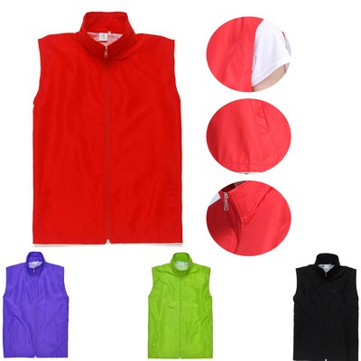 Unisex Advertising Volunteer Vest - Durable Polyester Design