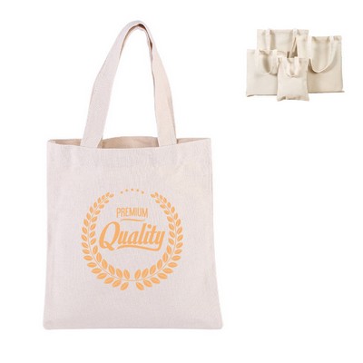 Custom Natural Cotton Zipper Canvas Tote Bag