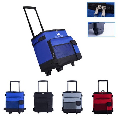 43L Large Capacity Trolley Cooler Bag