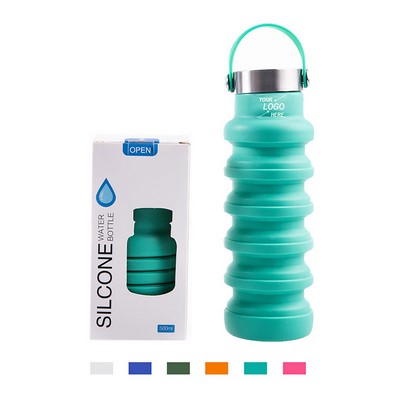 17 oz Collapsible Silicone Water Bottle