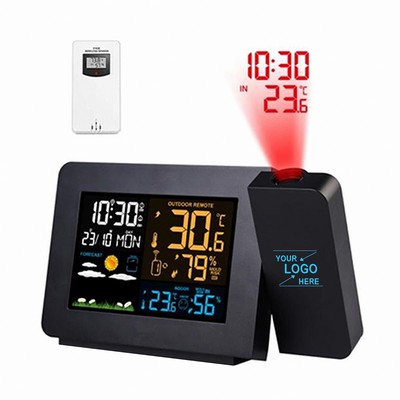 Digital Projection Alarm Clock with Weather Station