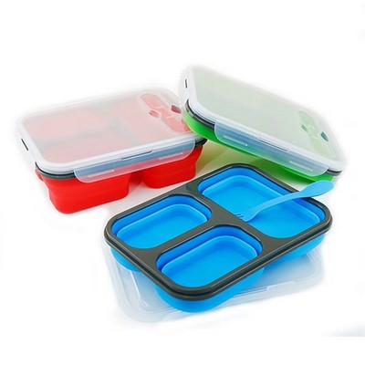 Leakproof Collapsible Silicone Bento Box: Portable Lunch Solution