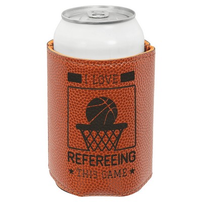 3 3/4" Basketball Leatherette Beverage Holder