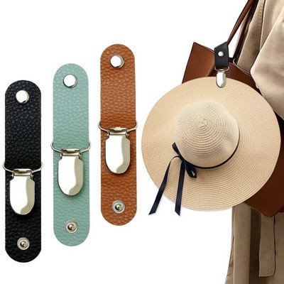 Multi Functional PU Leather Magnetic Hat Clip