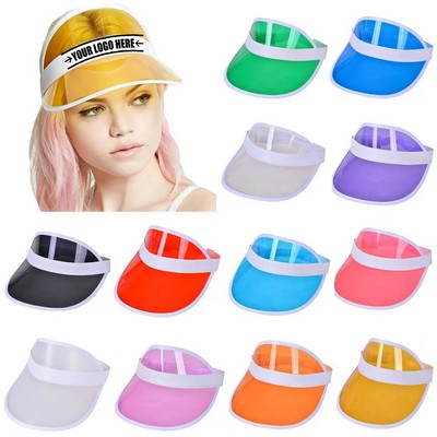 Clear PVC Visor Sun Hats