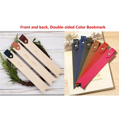 PU Leather Bookmark Classic Stitched Bookmark Page Markers Reading Gifts