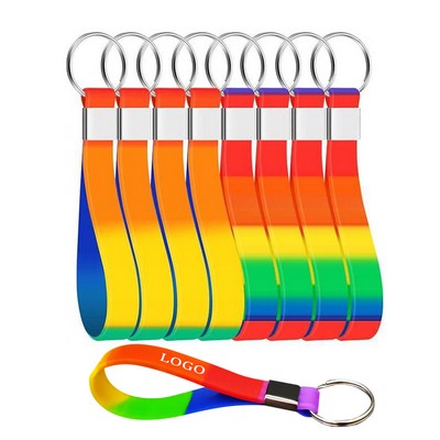 Rainbow Silicone Keychain