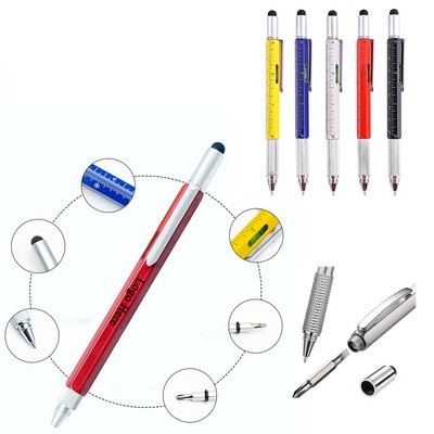 6 In 1 Multitool Pen With Level Ruler