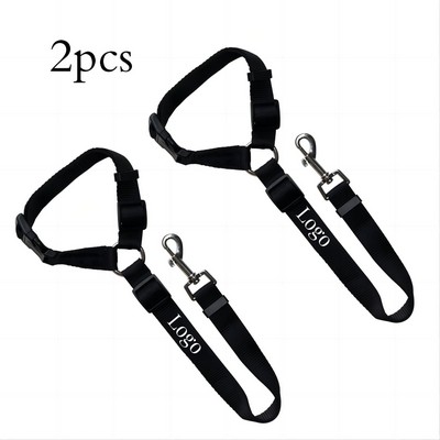 2 Packs Adjustable Dog Cat Safety Seat Belt In Car