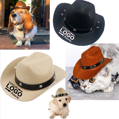 Pet Western Cowboy Straw Hat