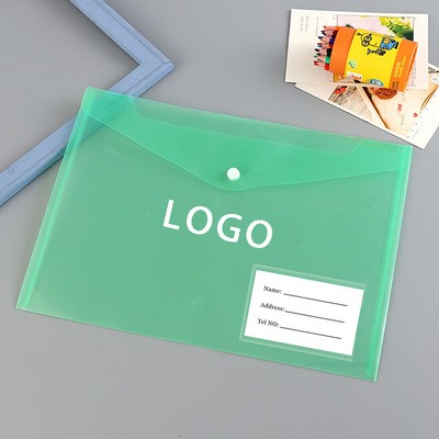 Custom Clear Filing Storage Bag A4 Document Holder