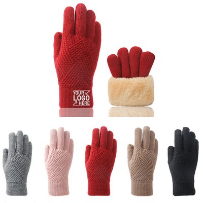 Warmth Touch Screen Gloves With Patch Logo