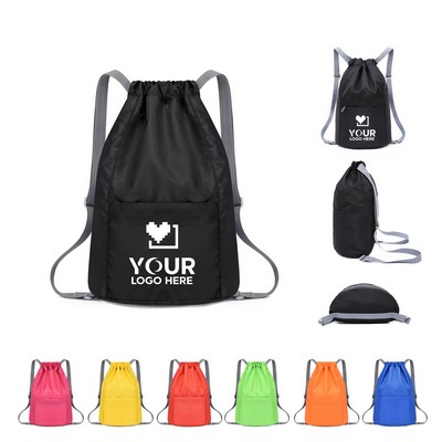 Waterproof Drawstring Gym Backpack Bag