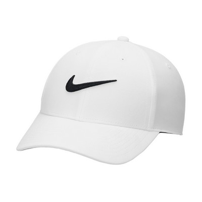 Nike Dri-Fit Club Structured Swoosh Cap - White