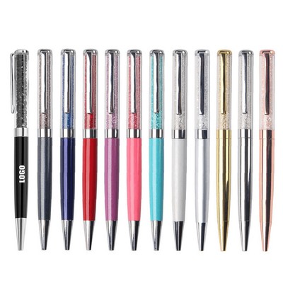 Crystal Bling Plated Metal Color Pen