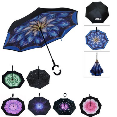 Holdfree Double Layer Inverted Umbrella