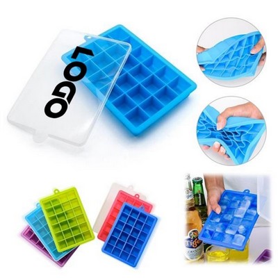 Silicone Square Ice Trays Easy Release Stackable