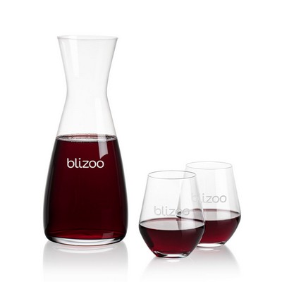 Portofino Carafe & Reina Stemless Wine