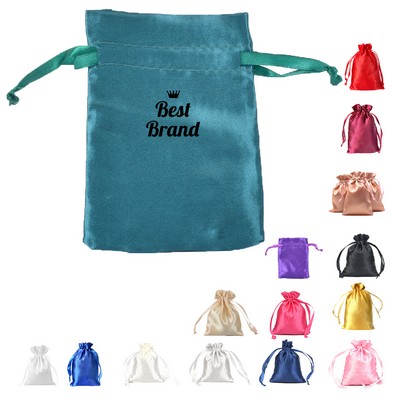 Mini Satin Drawstring Bag