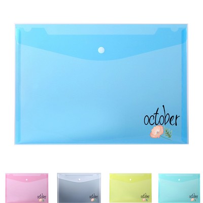 Transparent Snap-button File Folder