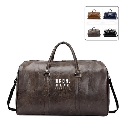 Pu Leather Sport Gym Duffle Travel Bag