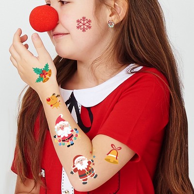 Christmas Cartoon Tattoo Stickers