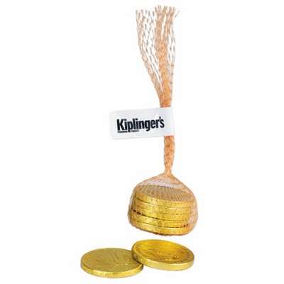 Chocolate Gold Coins in Mesh Bag (5 Piece)