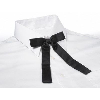 Black Kentucky Colonel Clip-On Polyester Satin Tie