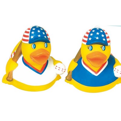 Rubber Patriotic Baseball Duck©