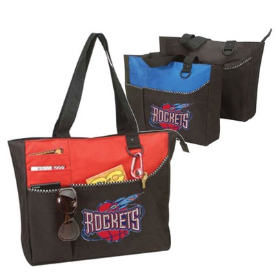 Poly Tote Bag w/Zipper (15½"x13"x4¼")