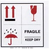 High Visibility Warning Labels (Fragile/ Keep Dry)