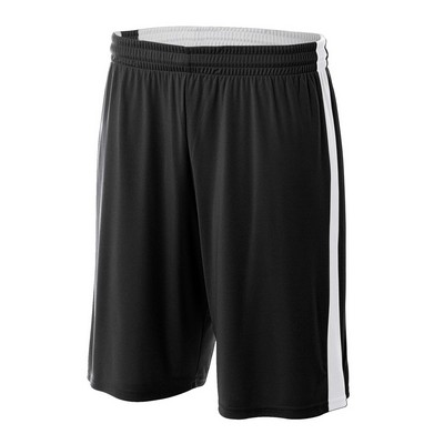 A4 Men's Reversible Moisture Management 10" Short