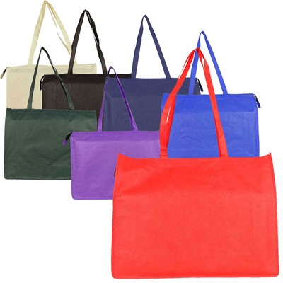 Non Woven Tote Bag w/Zipper Closure (20"x16"x6")