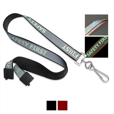 5/8" Polyester Lanyard Glow-in-the-Dark with Breakaway (Swivel Hook)